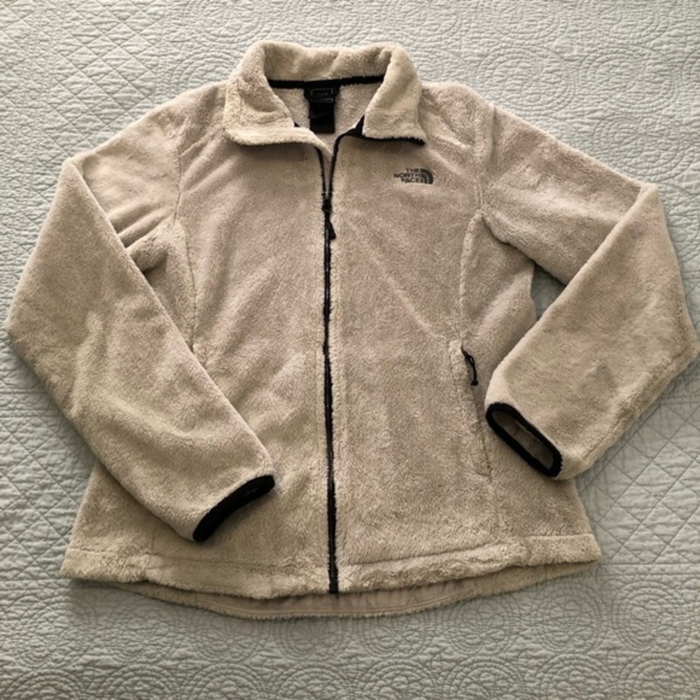 The North Face Osito full zip jacket. Gray silver. Size small.